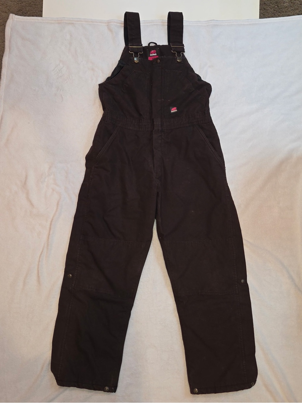 Berne Insulated Bibs Brown Overalls Workwear Barn Chore Farm Outdoor Women med